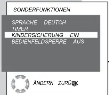 GRUNDIG 32 GLX 3922 - Kindersicherung abschalten - 2