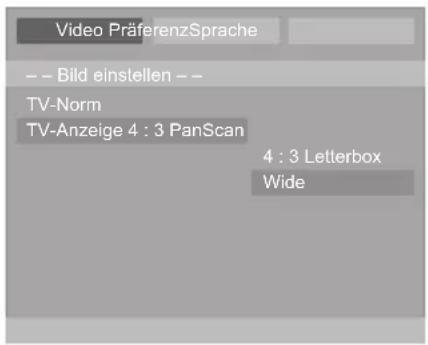 GRUNDIG 22 VLE 2100 - TV Format Ihres Fernsehgerätes wählen - 1
