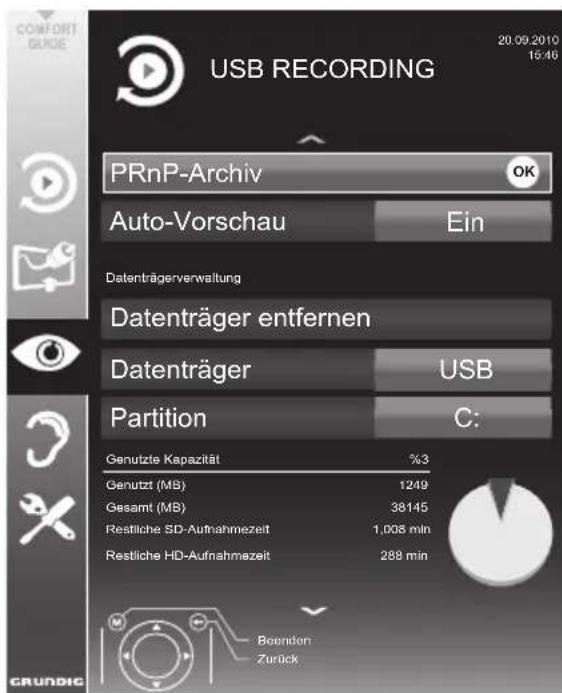 GRUNDIG 22 VLC 2103 C - Menü anwählen - 1