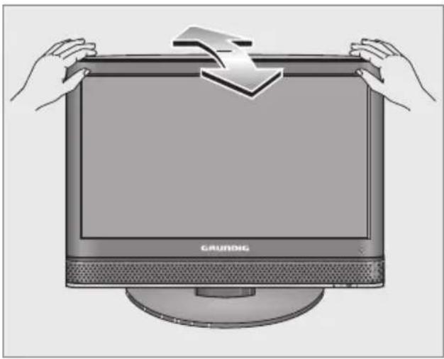 GRUNDIG 22 VLC 2103 C - Neigungswinkel des Bildschirmes anpassen - 1