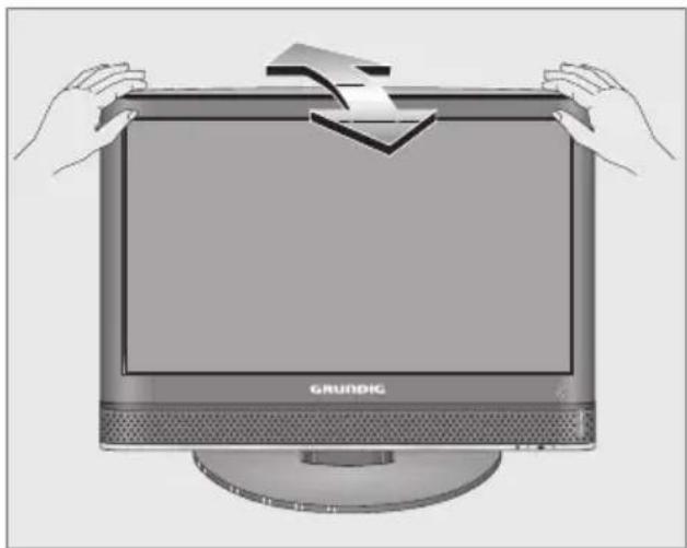 GRUNDIG 19 VLC 2000 T - Neigungswinkel des Bildschirmes anpassen - 1
