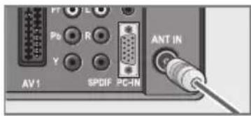 GRUNDIG 19 VLC 2000 T - Antenne und Netzkabel anschließen - 2