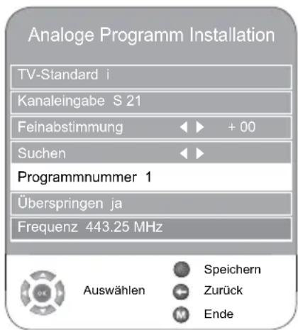 GRUNDIG 22 VLC 2000 T - Analoge Fernseh-Programme durch Eingabe der Kanalzahlen einstellen - 1