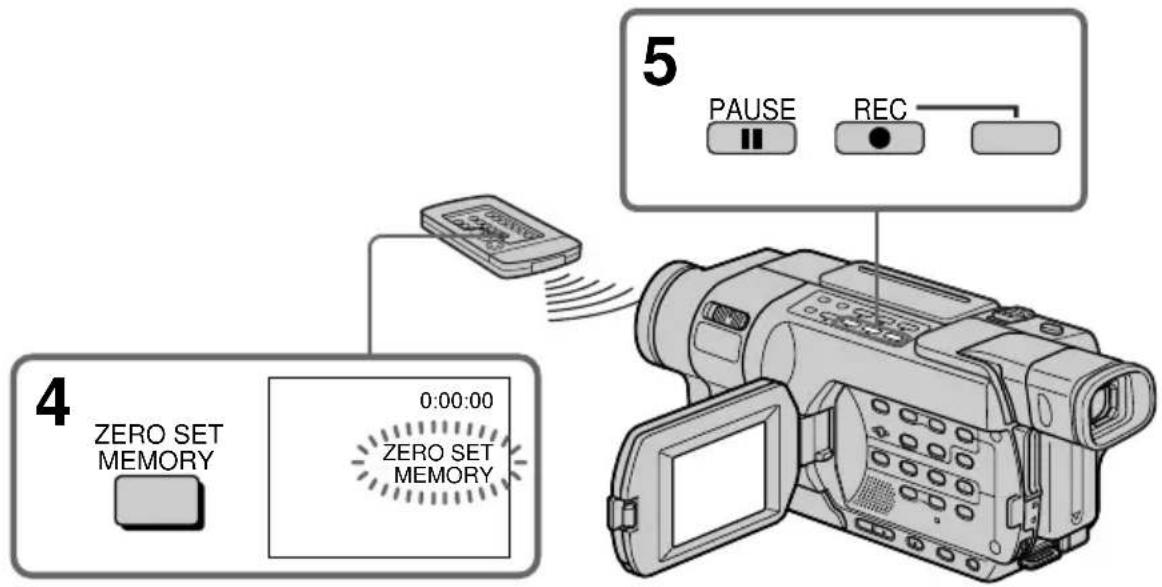 SONY DCR-TRV345 - Beelden invoegen via een videorecorder - Invoegmontage - 1