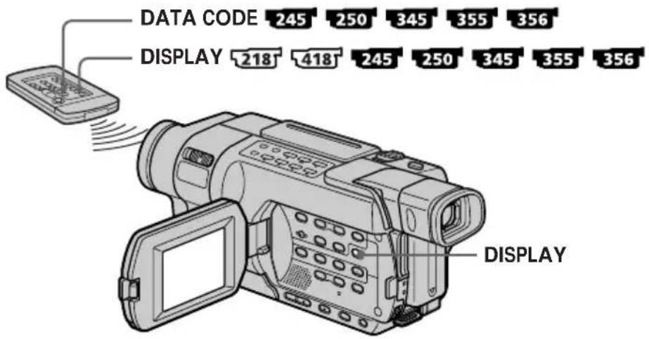 DATA CODE 245 250 345 355 356 DISPLAY 218 418 245 250 345 355 356 DISPLAY