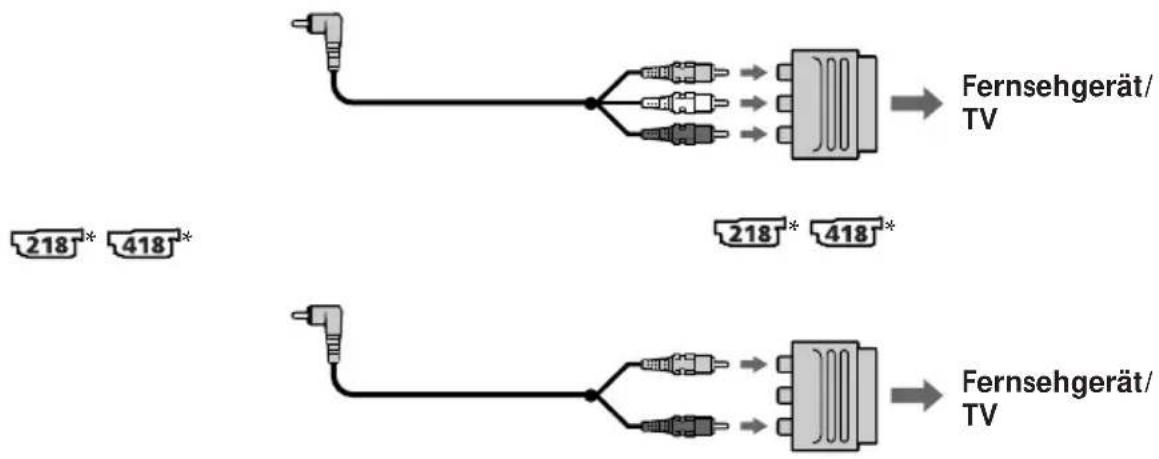 SONY DCR-TRV345 - Als de TV/videorecorder een 21-polige aansluiting (EUROCONNECTOR) heeft - 1