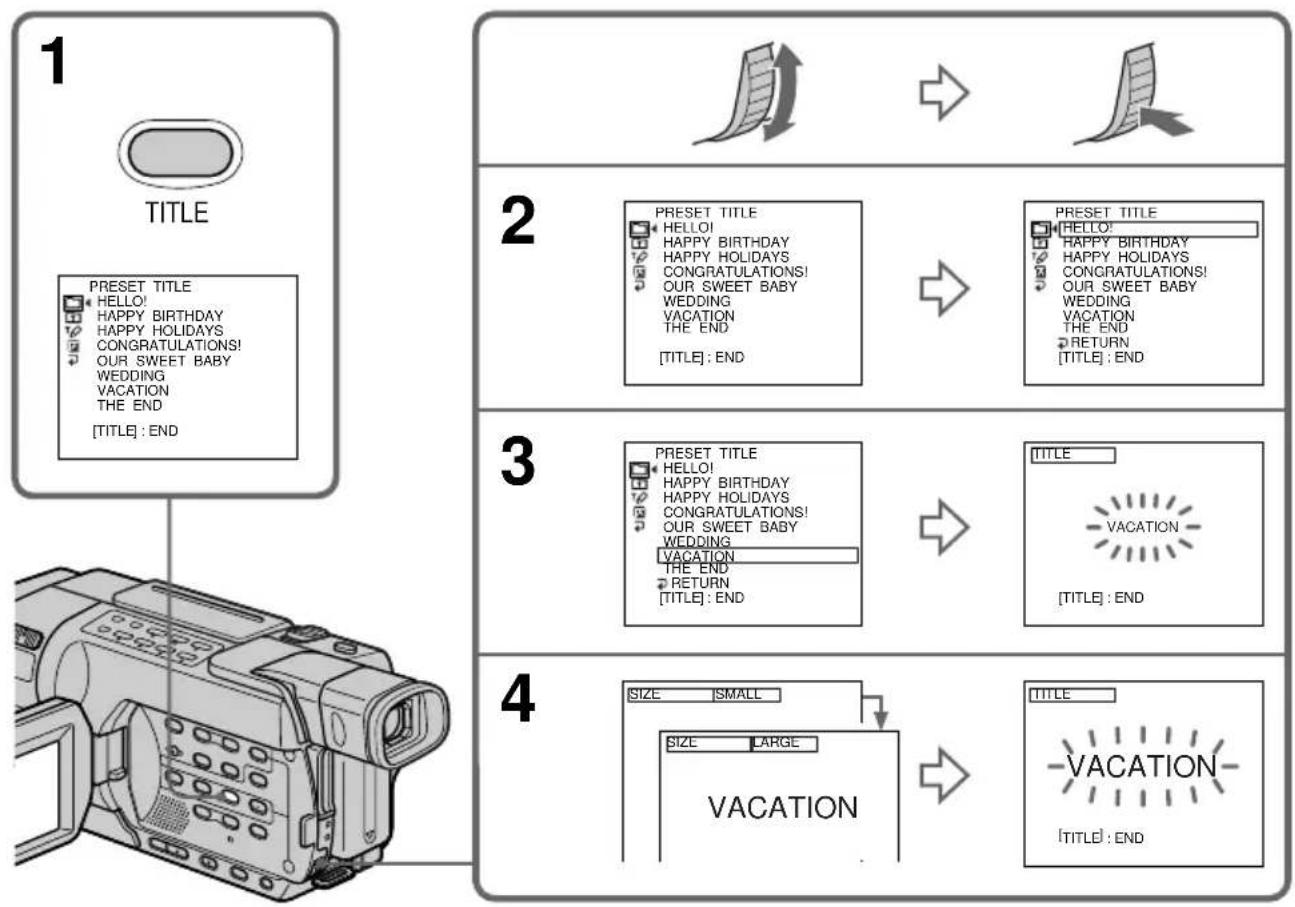 SONY DCR-TRV345 - Een titel in beeld opnemen - 2