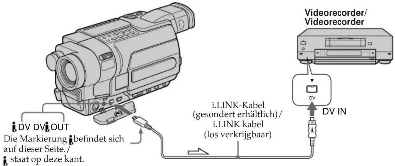 SONY DCR-TRV345 - De i.LINK kabel gebruiken - 1