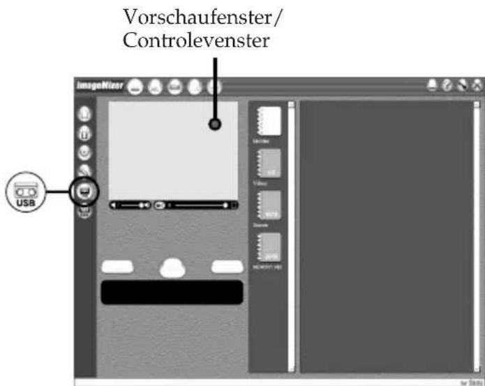 Vorschaufenster/ Controlevenster USB