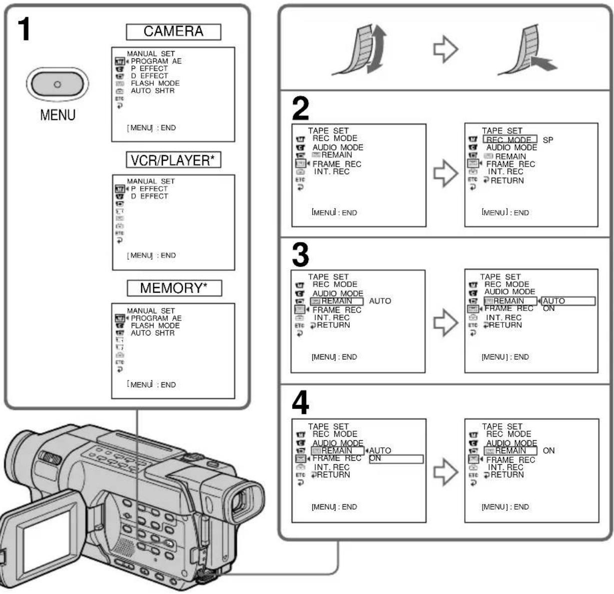 SONY DCR-TRV345 - De menu-instellingen wijzigen - 1