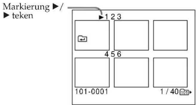 Markierung ▶ / ▶ teken 1 2 3 4 5 6 101-0001 1 / 40 101