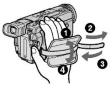 SONY DCR-TRV238 - Vastmaken van de handgreepband - 1