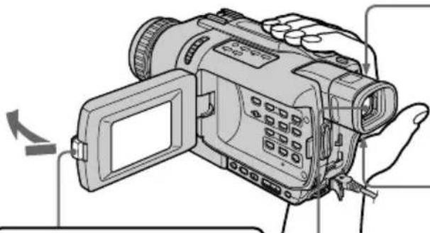 SONY DCR-TRV238 - ① Verwijder de lensdop. - 1