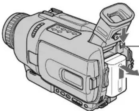 SONY DCR-TRV238 - Verwijderen van het batterijpak - 1
