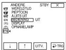 ANDERE WERELDTUD PIEPTOON A.UITS UIT CEDENING UIT DISPLAY OPNAMELAMP ↓ ↑ UITV. → TRG