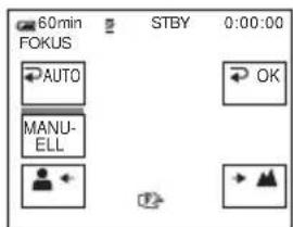 SONY DCR-HC16 - Berühren Sie oder und stellen Sie den Fokus ein. - 1