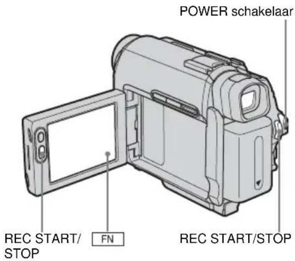 POWER schakelaar REC START/ STOP FN REC START/STOP