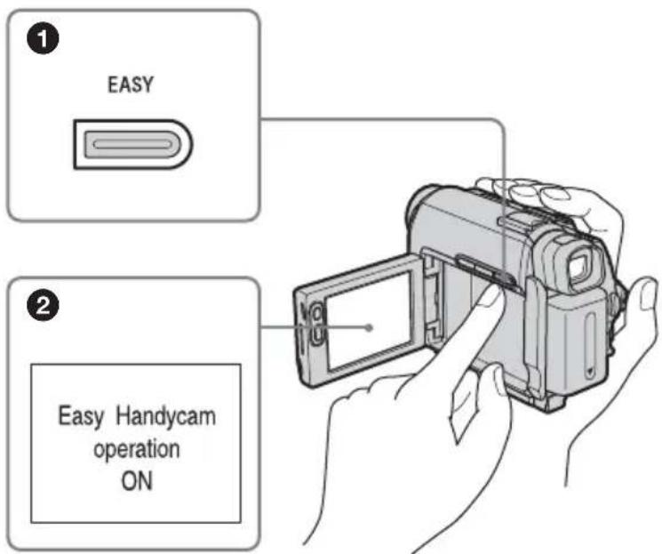 SONY DCR-HC16 - Druk op EASY tijdens het opnemen/afspelen. - 1