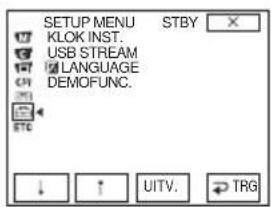 SONY DCR-HC16 - Het (SETUP MENU) menu gebruiken – KLOK INST./USB STREAM/LANGUAGE, enzovoort - 1