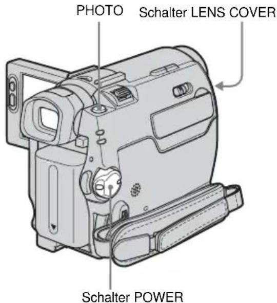 PHOTO Schalter LENS COVER Schalter POWER