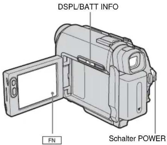 DSPL/BATT INFO FN Schalter POWER