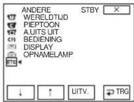 ANDERE WERELDTIJD PIEPTOON A.UITS UIT BEDIENING DISPLAY OPNAMELAMP STBY ↓ ↑ UITV. TRG