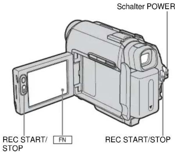 Schalter POWER REC START/ STOP FN REC START/STOP