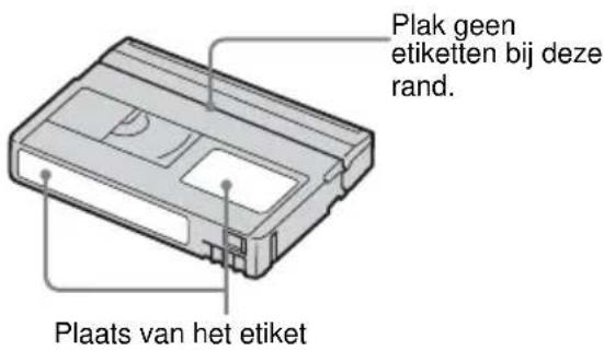 Plak geen etiketten bij deze rand. Plaats van het etiket