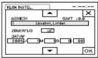 KLOC INSTEL... GENED1 GMT +0.0 S Duration, London ZOMERTLO SAT DATUM 2005 J 1 M 1 D Q 00 OK