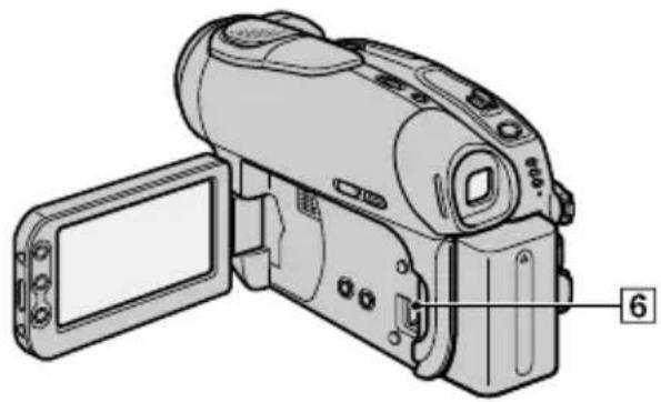 SONY DCR-DVD635E - Buchsen zum Anschließen externer Geräte - 2