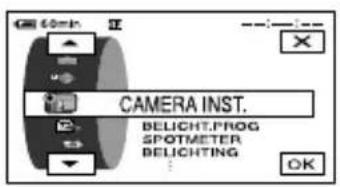 CAMERA INST. BELICHT.PROG SPOTMETER BELICHTING OK