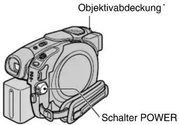 Objektivabdeckung * Schalter POWER