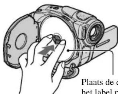 Plaats de c het label m