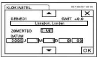 ILOK INSTEL GEBIED1 GMT +0.0 Ussabon, London ZOMERTLD E-UT DATUM 2005 J M 1 > 0 00 OK