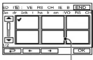 ED ITM : VE RS CH IE B END Go dr ück t ha lt en :VO RS CH 1/2 OK