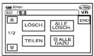 60min ED 11 VR LÖSCH. ALLE LÖSCH. 1/2 TEILEN ALLE DAZU END