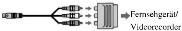 SONY DCR-DVD7032E - Wenn Ihr Fernsehgerät/Videorecorder über einen 21-poligen Adapter (EUROCONNECTOR) verfügt - 1