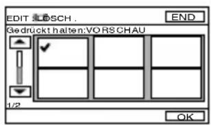 EDIT OSCH. Gedrückt halten:VORSCHAU 1/2 OK