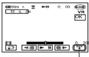 SONY DCR-DVD7032E - Berühren Sie an der Stelle, an der Sie den Film in Szenen aufteilen möchten, ▶ II - 1