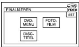 FINALISEREN DVD- VIDEO SET DVD- MENU FOTO- FILM DISC- TITEL