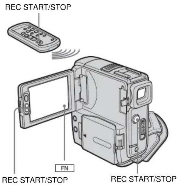REC START/STOP FN REC START/STOP REC START/STOP