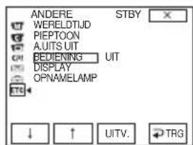 SONY DCR-PC106 - Selecteer de gewenste instelling met ↓ / en raak [UITV.] aan. - 1