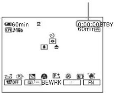 SONY DCR-PC106 - Aanduidingen op het LCD-scherm en in de beeldzoeker - 1