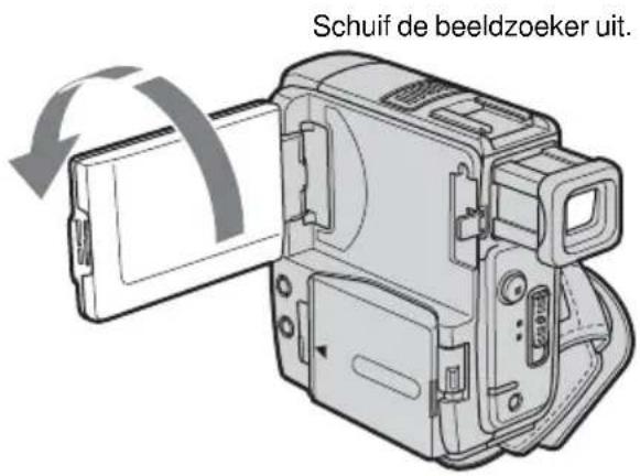 Schuif de beeldzoeker uit.