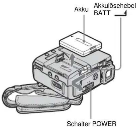 Akku Akkulösehebel BATT Schalter POWER