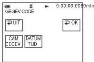 GEGEV CODE UIT CAM GEGEV DATUM TIJD 0:00:00:0060min OK