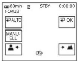 SONY DCR-PC106 - Berühren Sie oder und stellen Sie den Fokus ein. - 1