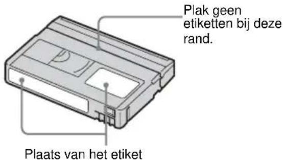Plak geen etiketten bij deze rand. Plaats van het etiket