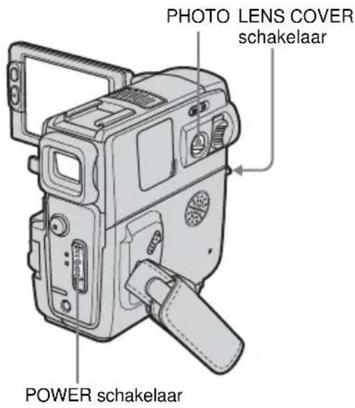PHOTO LENS COVER schakelaar POWER schakelaar