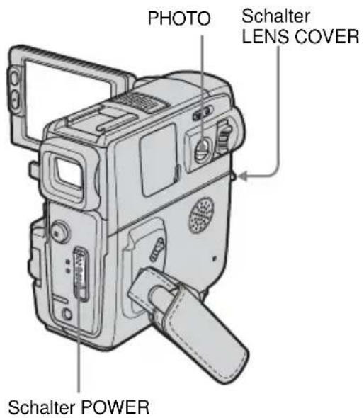 PHOTO Schalter LENS COVER Schalter POWER